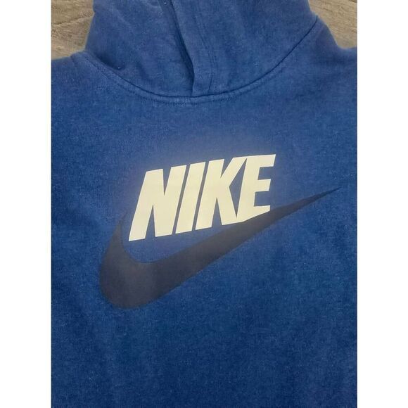 Youth Nike Hoodie Sweatshirt Club Fleece Blue‎ Size XL - Picture 4 of 6